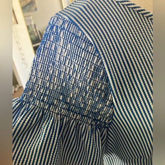 NWT Talbots blue white striped dress size L - Picture 4 of 6